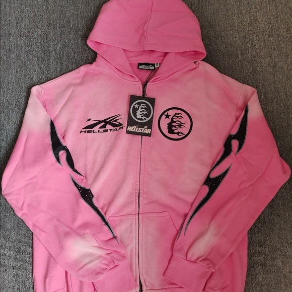 Hellstar Other - Helstar Pink Hoodie Jacket for Men
